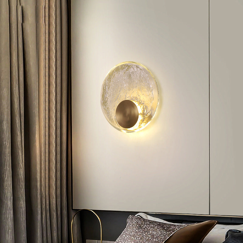 Luxury Minimalist Crystal Copper Wall Light