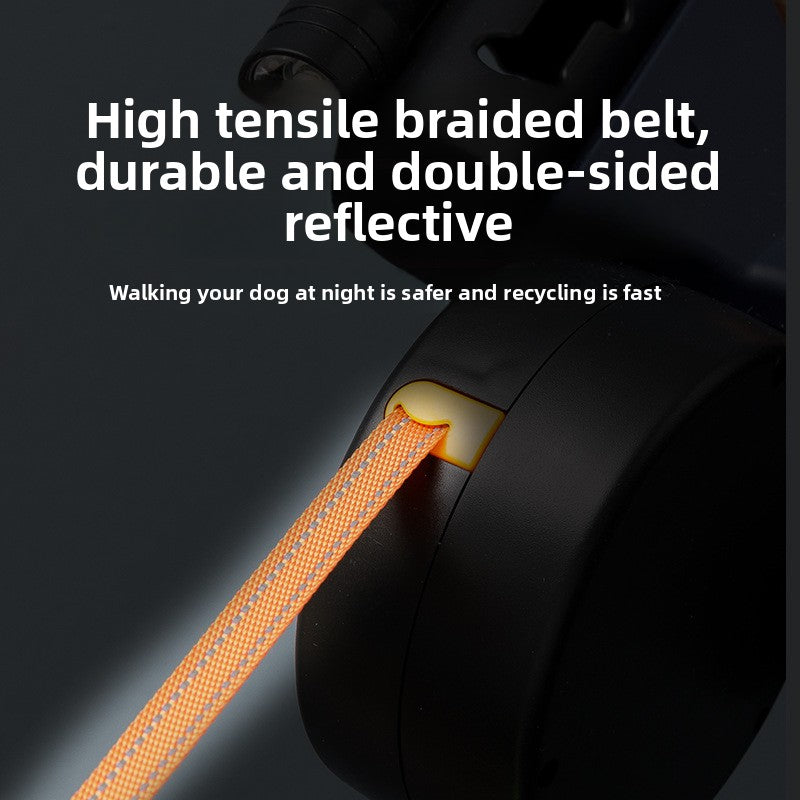 Automatic retractable dog leash for walking dogs